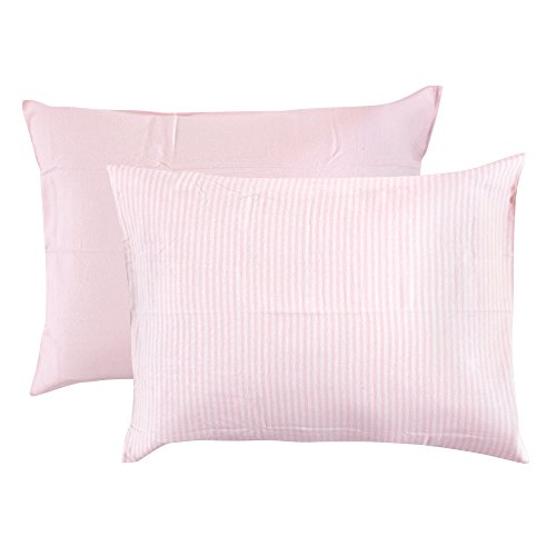 Touched by Nature Unisex Baby and Toddler Organic Cotton Toddler Pillowcase, Barely Pink, One Size