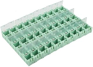 50Pcs SMD Box Electronic Components Parts Case Patch Laboratory Storage Case Mini Tool Container Green for Household Outdoor