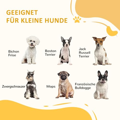 PawHut Hundetreppe 3 Stufen 30 cm Hoch Haustiertreppe mit Seitenwand Hunderampe für Kleine Hunde Katzentreppe Einstiegshilfe für Bett, Sofa, Couch und Auto Eiche