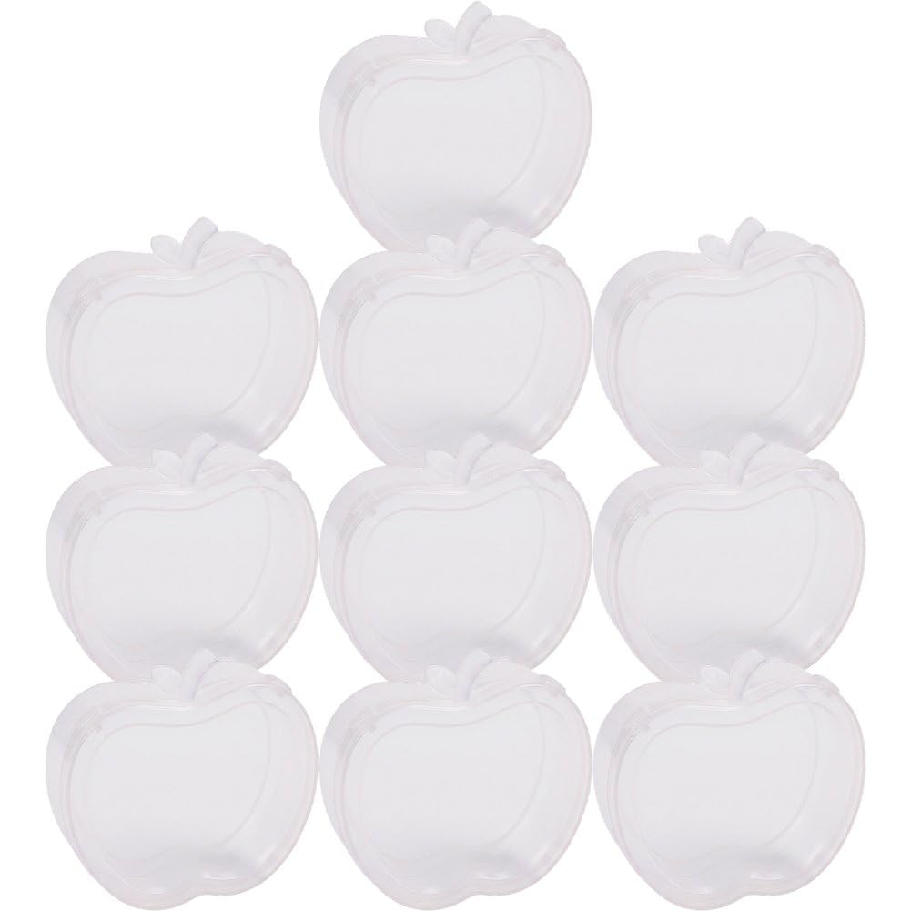 Caeanhi 10pcs -shaped Storage Boxes Transparent Small Boxes with Lids Organiser Box for Craft Bead Ring Earrings Jewelry