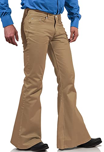 Mens Bell Bottom Pants 60s 70s Outfits for Men Disco Vintage Denim Jeans | Disco Party Trousers | Stretchyeveryday wear Retro Stylish Flared Pants 70s 80s Theme Clothing Halloween Costume product thumbnail 15