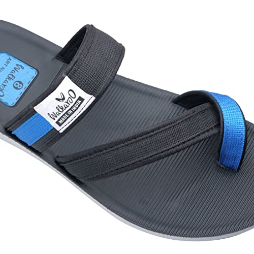 Image of Walkaroo Mens Sandal Black Blue Sandals - 6 UK (GG8210)