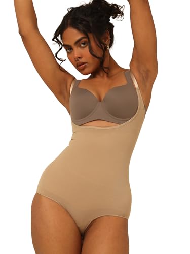 Image of Krvvy Premium Shapewear Bodysuit for Women | Body Shaper With All-Day Comfort, Seamless, Waist Sculpting, Tummy Tucker, Invisible Under Clothes |