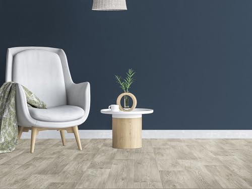 Primaflor PVC TURIN 2,00m x 1,00m Eiche Grau 619M – Meterware mit Holzoptik | phthalatfrei & recyclebar | für Wohnräume, Feuchträume & Messe | Vinyl Boden trittschalldämmend & antistatisch
