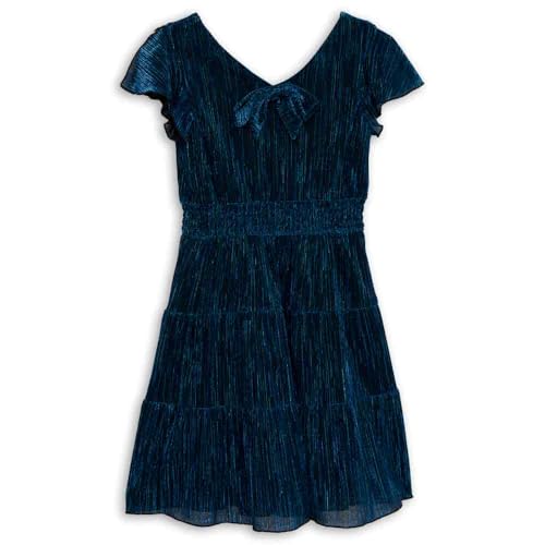 Speechless Girls' Short Flutter Sleeve Plisse Party Dress4