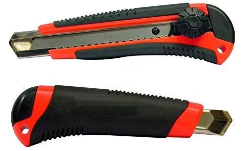 ®Praha 18mm Utility Knife Cutter, Heavy-Duty Retractable Box Cutter for Office, Home, Arts & Crafts, Compact Design with Extended Use