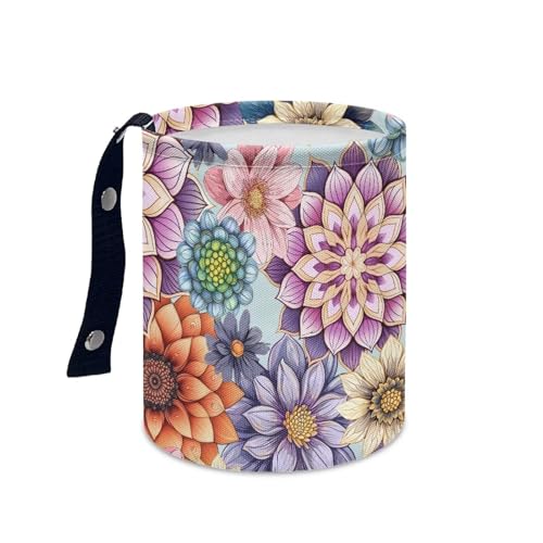 Image of Boho Car Trash Bag, Car Trash Can - Cute, Portable, Collapsible for Back Seat, Floor, or Hanging Headrest Waste Basket
