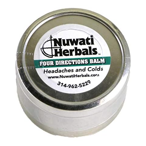 Nuwati Herbals Headache and Cold Healing Balm Four Directions Balm - Blend of Remedy Herbs with Eucalyptus, Camphor, and Menthol, 4 Ounces Cover