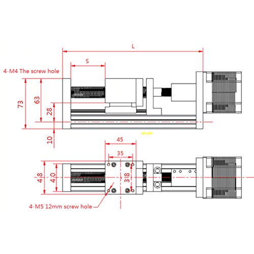 Dyrabrest 5HUY1 200Mm Manual Linear Guide Slide Drive Actuator Ball Screw Motion Table And Handwheel Aviation Aluminum 6061 Manual Linear Rail Guide Slide Stage Actuator thumb #6