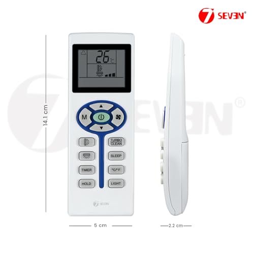 Image of 7SEVEN Compatible with Lloyd AC Remote Control ZH /TL-02 Model 166 Suitable for 1 1.5 2 Ton Split and Window Air Conditioner - Match Each Key by Key Exactly with Existing AC Remote Function