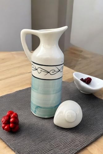 Image of MALAIKAH Ceramic Oil Dispenser Sea Blue Pack of 4 for Kitchen, Dining, Gifting, Home & Kitchen Decor