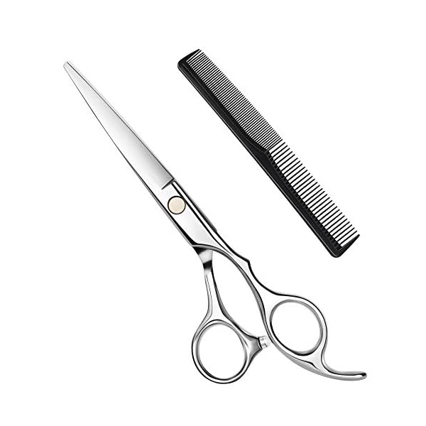 Hbaid Haarschere, Premium Friseurscheren Extra scharfe Friseurschere Edelstahl Haarschneideschere mit Kamm, Präziser…