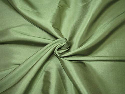 Tissu Dupioni 100% pure soie vert olive pour haute couture