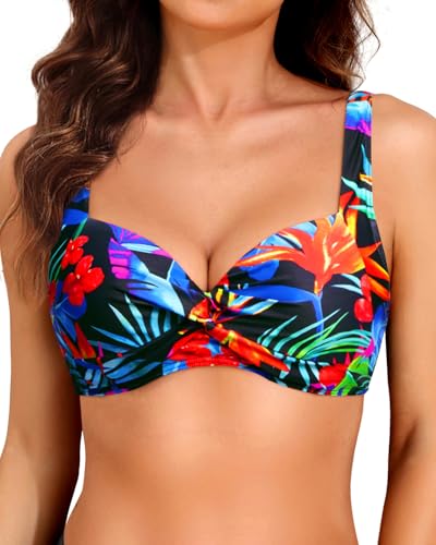 Image of Yonique Women Underwire Bikini Top - 2026 Push Up Swimsuit Tops Padded Bra Bahting Suit