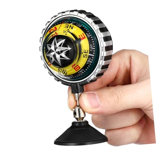 BESTonZON Car Dashboard Compass with Cup Mount High Visibility Navigation Tool for Boats and Vehicles Easy Installation Miniature Design for Unobtrusive Use Professional Compass for Outdoor