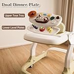 Music and Lights Baby Walker with Wheels,9 Adjustable Heights Infant Toddler Walker,Baby Walkers with Foot Pads,Anti-Fall Baby Walker and Activity Center for Boys Girls Babies 6-18 Months - Image 3