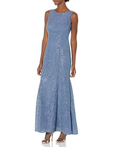 Image of Alex Evenings Women's Long Sleeveless Mother of the Bride Dress with Shawl (Petite and Regular Sizes)