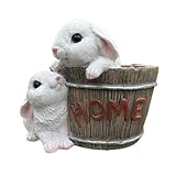 Décoration toutes saisons : pour ajouter du charme tout au long de l'année, ce pot de fleurs lapin introduit un sentiment de joie et de nature à n'importe quelle zone qu'il occupe.