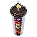 Silver Buffalo Five Nights at Freddy's Plastic Cold Cup with Lid and Straw Topper Featuring Freddy Fazbear, Foxy, Chica, and Bonnie, 24 Ounces