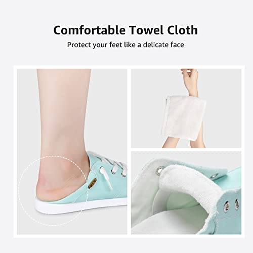 Stq Women's Canvas Shoes Low Cut Comfort Slip-On Fashion Sneaker Casual Walking Tennis Shoes Teal 6.5 #TOP2