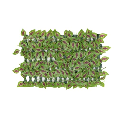 GjnjfdF Celosía con Hojas Artificiales - Decoración Expandible Flexible y Extensible,Pantalla para Valla en Espacios Exteriores - para Adultos Hombres Mujeres Sala de Estar Balcón Patio Zona Trasera