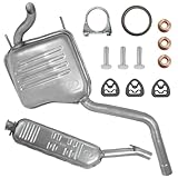 POLMOstrow Auspuff Mitteltopf und Endtopf für Mercedes C-Klasse W202 2.2 D 2.5 D Stufenheck, Kombi 1993-12.1997