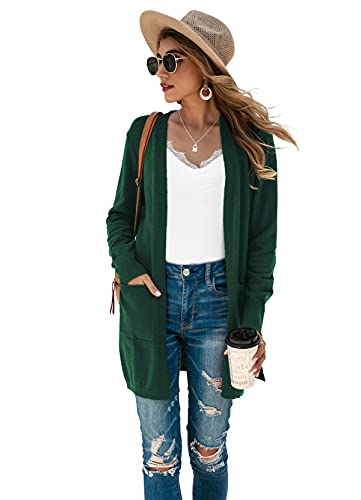 Image of TASAMO Cardigan Sweaters for Women Long Sleeve Open Front Casual Knit Fall Coat Oversized Soft Outwear with Pockets