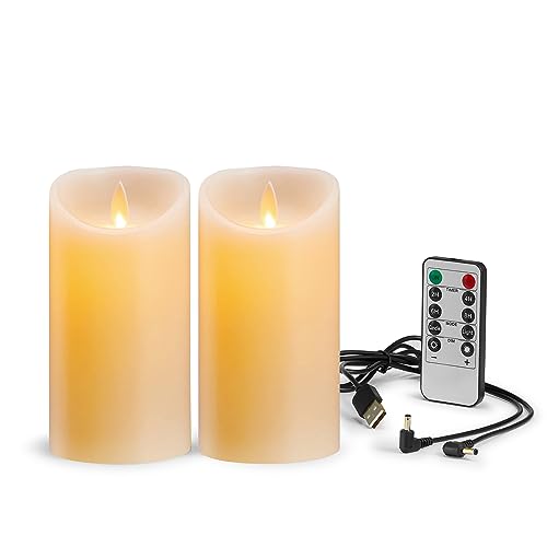 Bougies LED rechargeables avec télécommande et câble USB pour bougie sans flamme de Noël