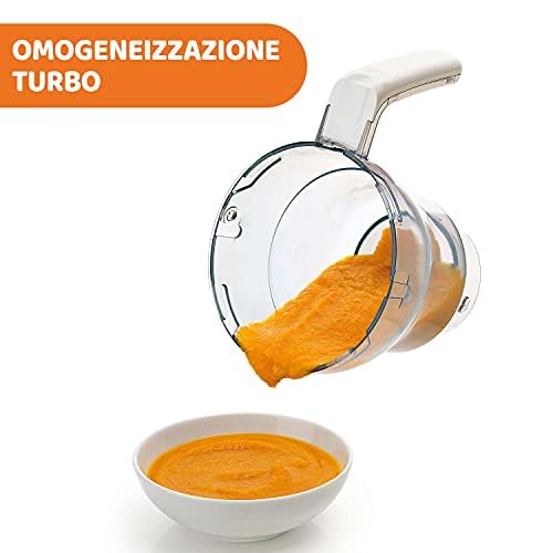 Chicco Cuocipappa Multifunzione Easy Meal per lo Svezzamento, Omogeneizzatore per Neonati e Bambini, Frullatore e Scaldapappa, con Cottura a Vapore e grattugia Cut Express, Riscalda e Scongela
