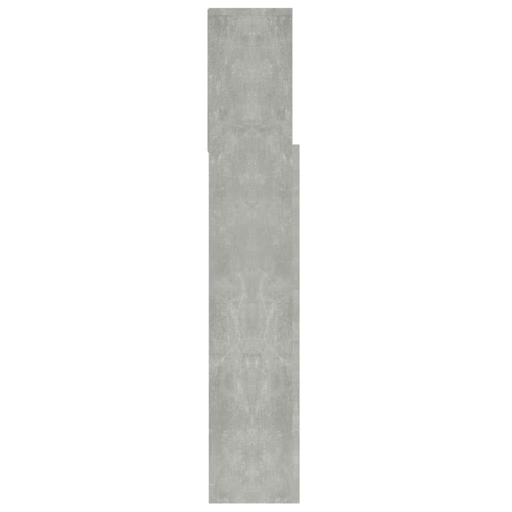 vidaXL Testiera con Contenitore Grigio Cemento 100x19x103,5 cm