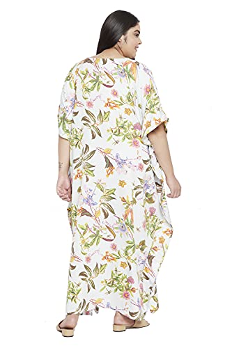 Image of Oussum Women Long Maxi Plus Size Polyester Kaftan Gown, Womens Kaftan Dresses Lounge Resort Wear, Plus Size Kaftan