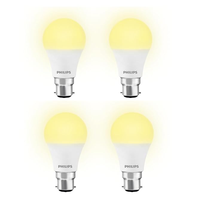 PHILIPS 12W b22d LED Golden Yellow, Pack of 4, (Stellar Bright), Golden Yellow