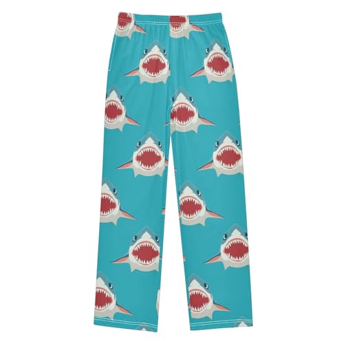 Pajama Bottoms, Pajamas Long Pant Cartoon Sharks Lounge Wear Casual Blue Sleep Pants Soft Pjs Sleepwear