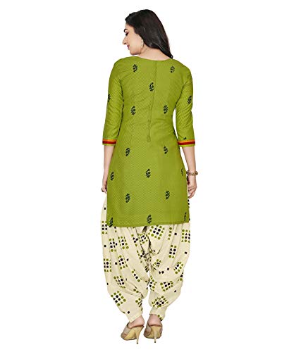 Image of Miraan Cotton Printed Readymade Salwar Suit For Women(MIRAANSGPRI423, Green)