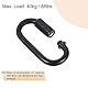 sourcing map 6Stk.Kettenverbinder 5mm dicke Quick Link Schraubverschluss Ovale Clips für Kronleuchter Pendelleuchten Schwarz