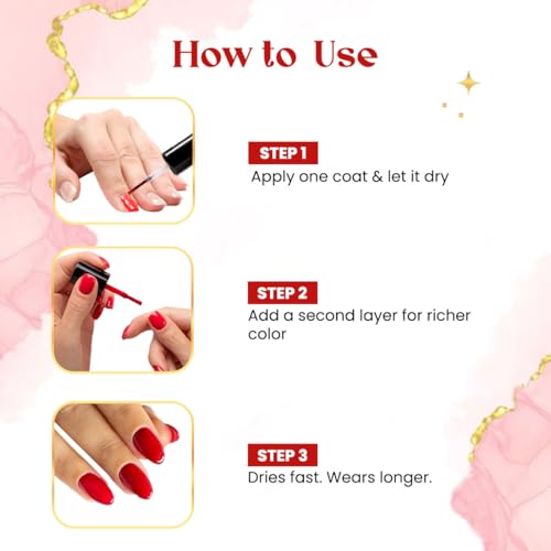Image of Coloressence Forever Nail Paint Kit, Set of 5 with FREE Nail Polish Remover | Glossy Finish | Quick Dry | Chip Resistant