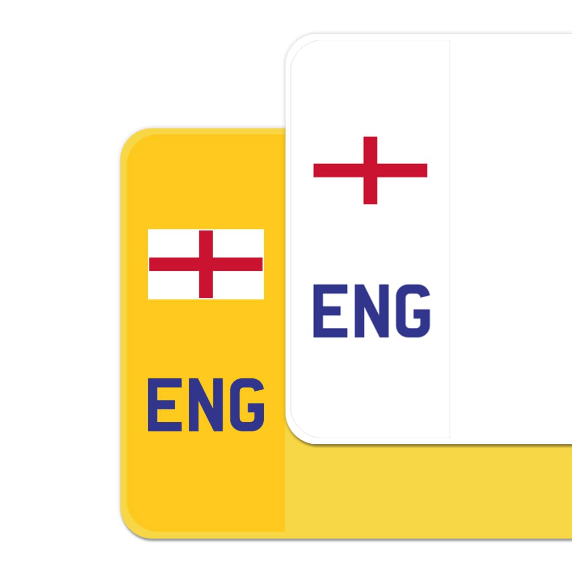Sport Merchandise Neutral Premium Vinyl Stickers For Uk Car Number Plates Decorative Purposes – England (Cross Of St George) – Bubble-Free & Easy Application – Set Of 2 (Front & Rear) (Eng, )