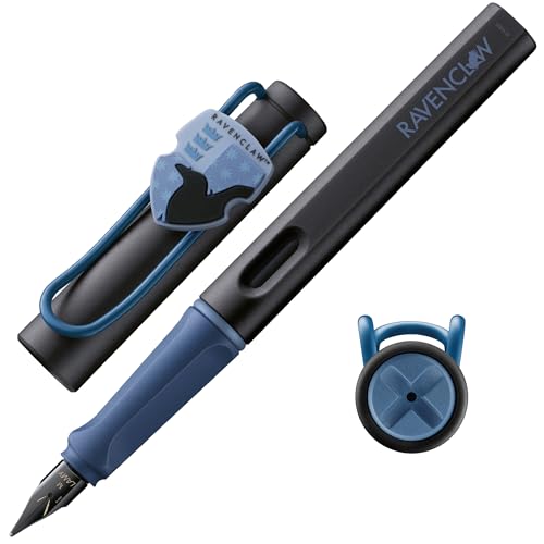 Lamy safari Harry Potter Ravenclaw™ Füller – Special Edition Füllhalter mit Wappen des Hauses - Stahlfeder in Strichbreite F – mit ergonomischen Griff – inkl. Tintenpatrone T10 blau – Rechtshänder