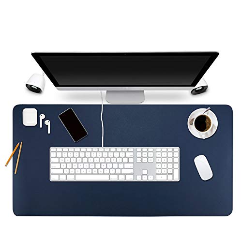 BUBM Desk Pad Protector 35.4" x 17", PU Leather Desk Mat Blotters Organizer