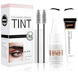 Lash & Brow Tint Kit - Black & Brown - Semi-Permanent Eyelash Tint and Eyebrow Dye - Lasts Up to 4 Weeks - Easy to Use - Includes All Tools (Black) - Image 1