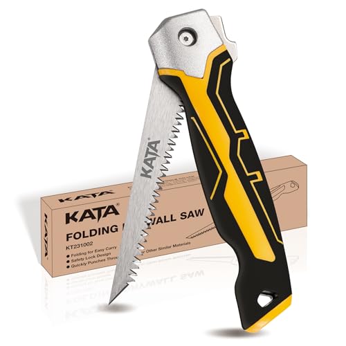 KATA Folding Jab Saw/Drywall Saw, Sheetrock Saw with Soft Grip Ha...