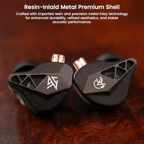 Image of AUDIOCULAR x KZ Beast HiFi Wired IEM Earphones, 10mm Dual Magnetic Dynamic Driver in-Ear Monitor, Wide Soundstage Bass, Detachable 2Pin Cable (3.5 Black)