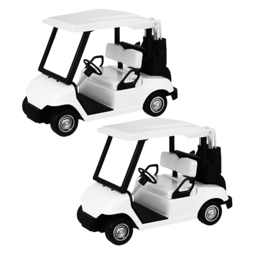 Voiturette de golf miniature alliage blanc déco table fête et collectionneur