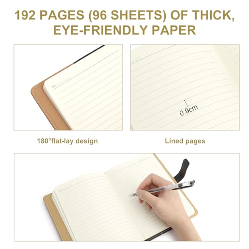 Tagebuch mit Schloss A5 Notizbuch,Herzförmiges Schloss 80g dickes Papier PU-Leder Geschenkidee für Privatsphäre, Erwachsene,Jungen, Mädchen Tagebuch für Erwachsene mit Schloss für Reisen, Schule