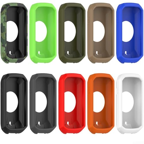 Carcasa protectora de silicona para Garmin Edge 1050, diseñada para uso diario y fácil manejo (verde luminoso)