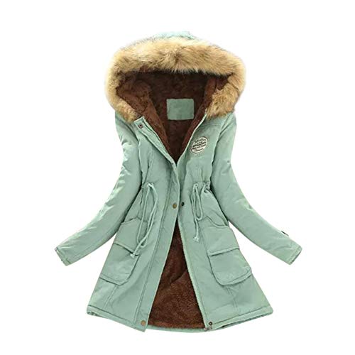 YAnGSale Top Winter Coat Womens Warm Sweater Hooded Jacket Slim Outwear Comfy Coats Long Cardigan Comfy Overwear (Mint Green, L)