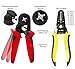 KOTTO Ferrule Wire Terminal Block Crimping Tool Plier Tool Kit Set with 860 Ferrules, Wire cutter, Storage Bag, UL Color AWG Guidelines, Industry Standard Coded Ferrules