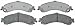 ACDelco Silver 14D834M Semi-Metallic Rear Disc Brake Pad Set with Wear Sensor