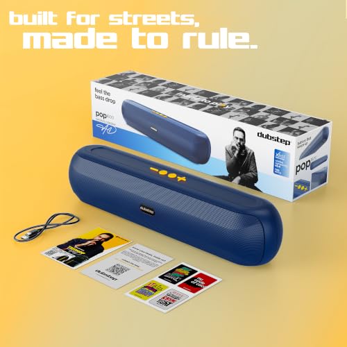 Image of Dubstep Pop1600 Wireless Bluetooth Speaker, 16W with 52mm Driver, Bluetooth 5.4, TWS Pairing, USB /TF Card, Type-C Charging, 10 Hours Playtime, Portable (Blue)