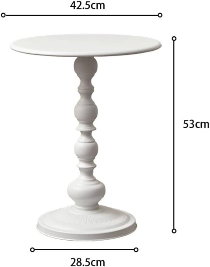 Miniatura 3 de Mesa auxiliar auxiliar con pedestal, mesa auxiliar moderna y creativa con pedestal, mesa de té pequeña de metal para sofá, dormitorio y sala de